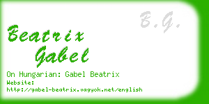 beatrix gabel business card